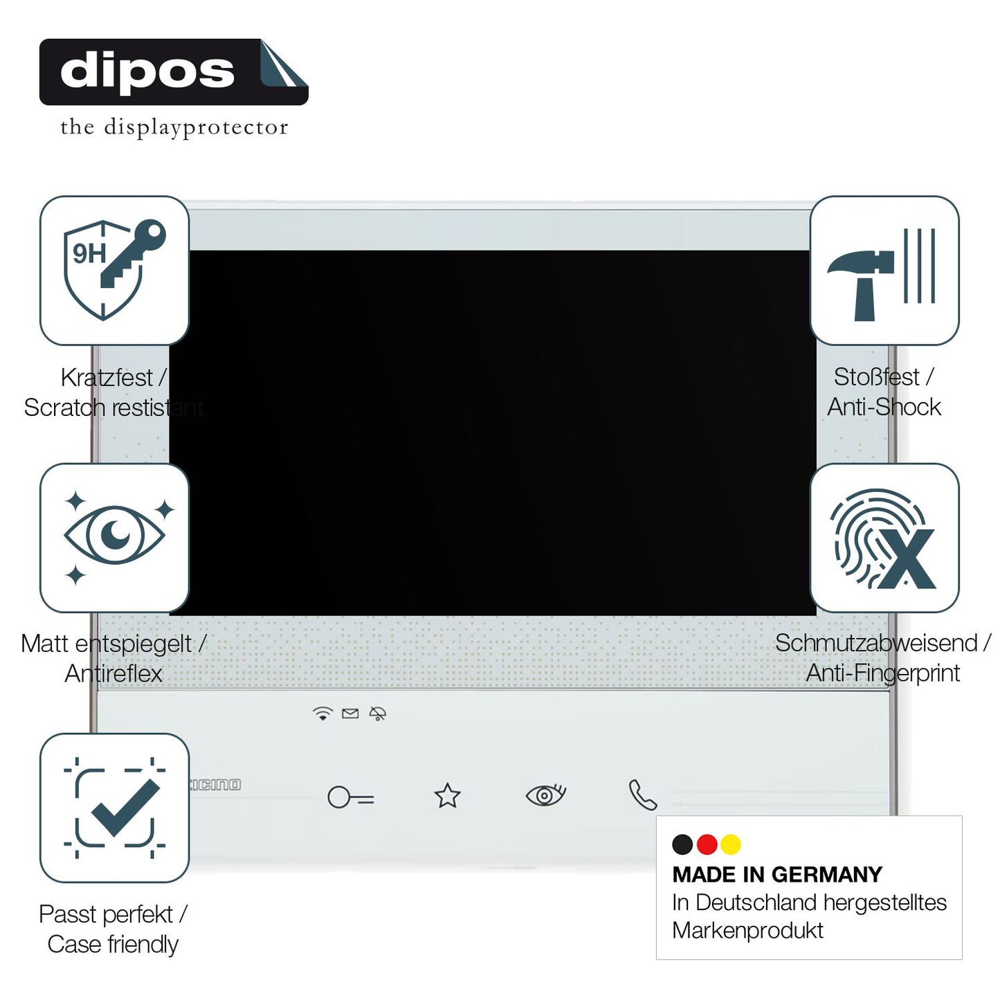 Displayschutz hergestellt in Deutschland, höchste Qualität made in Germany