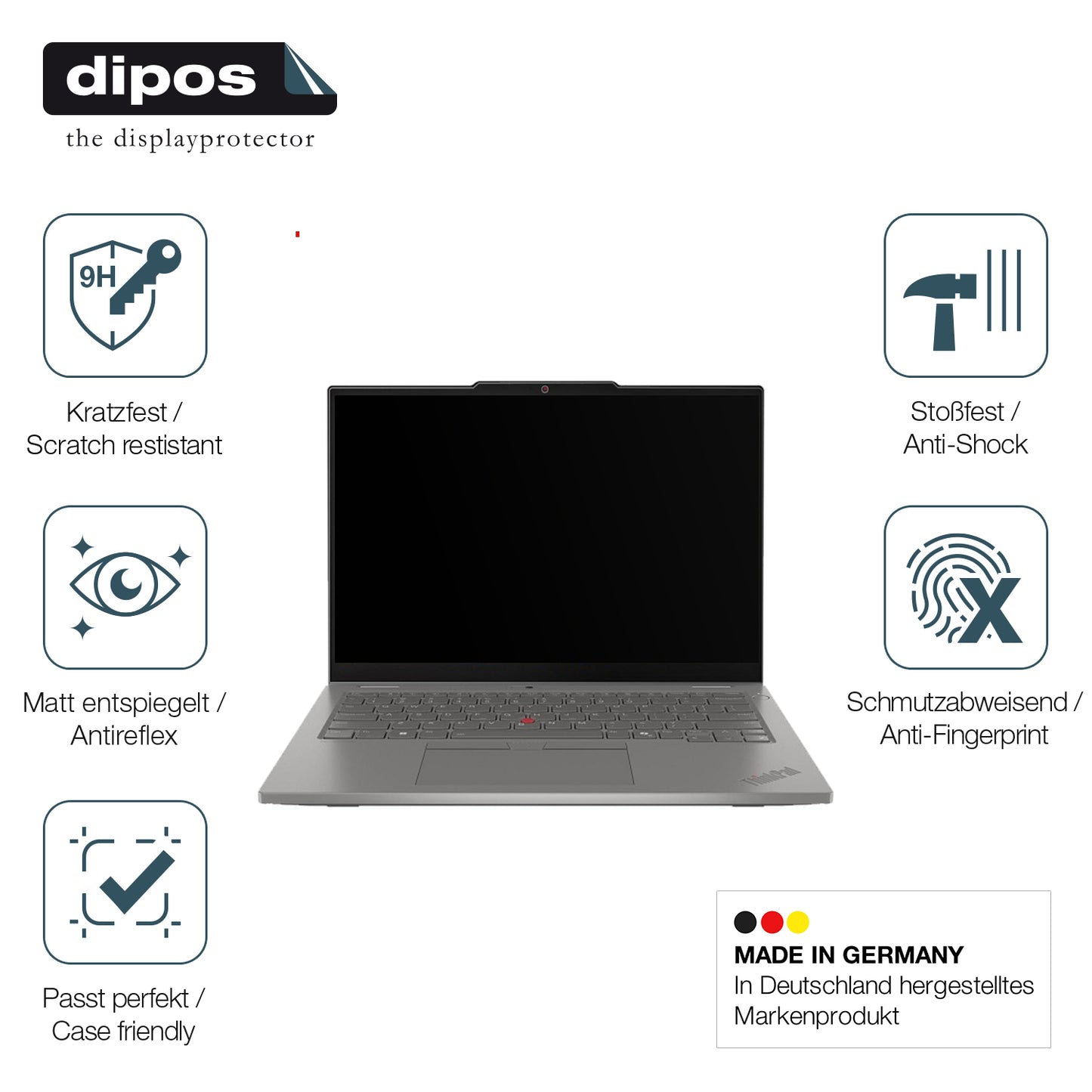 2x 9H Schutzfolie matt für Lenovo ThinkPad L13 Gen 6 Panzerfolie