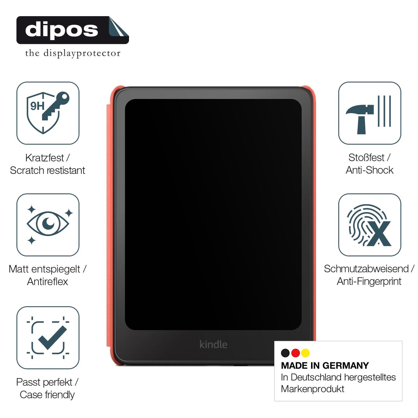 2x 9H Schutzfolie matt für Amazon Kindle Colorsoft Kids Panzerfolie