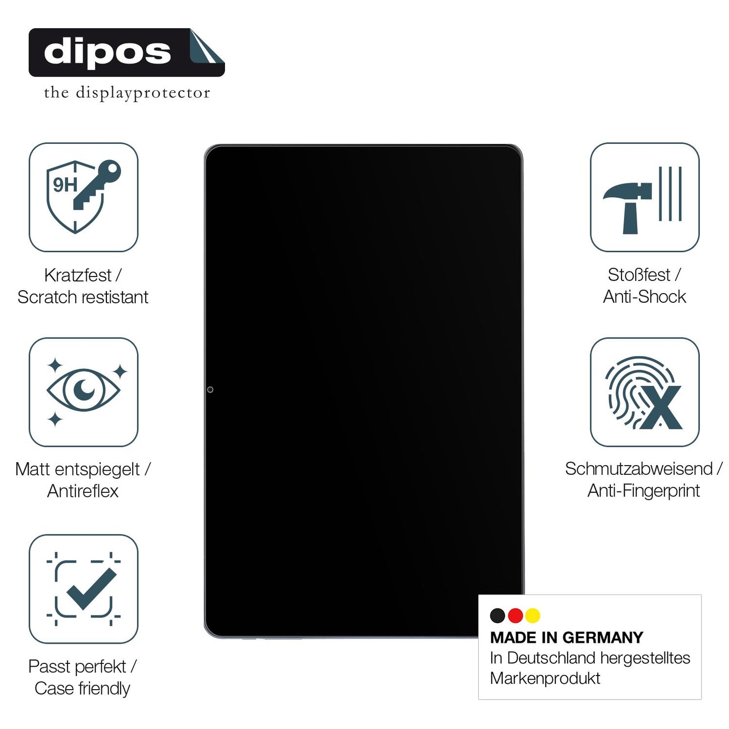 2x 9H Schutzfolie matt für Acepad High Tablet 12 Zoll Panzerfolie