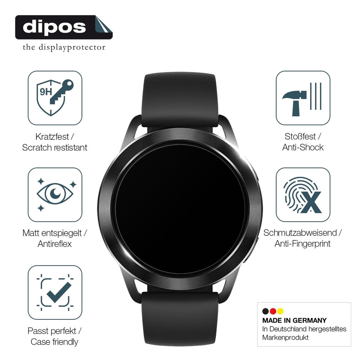 2x 9H Schutzfolie matt für Xiaomi Watch S3 Panzerfolie