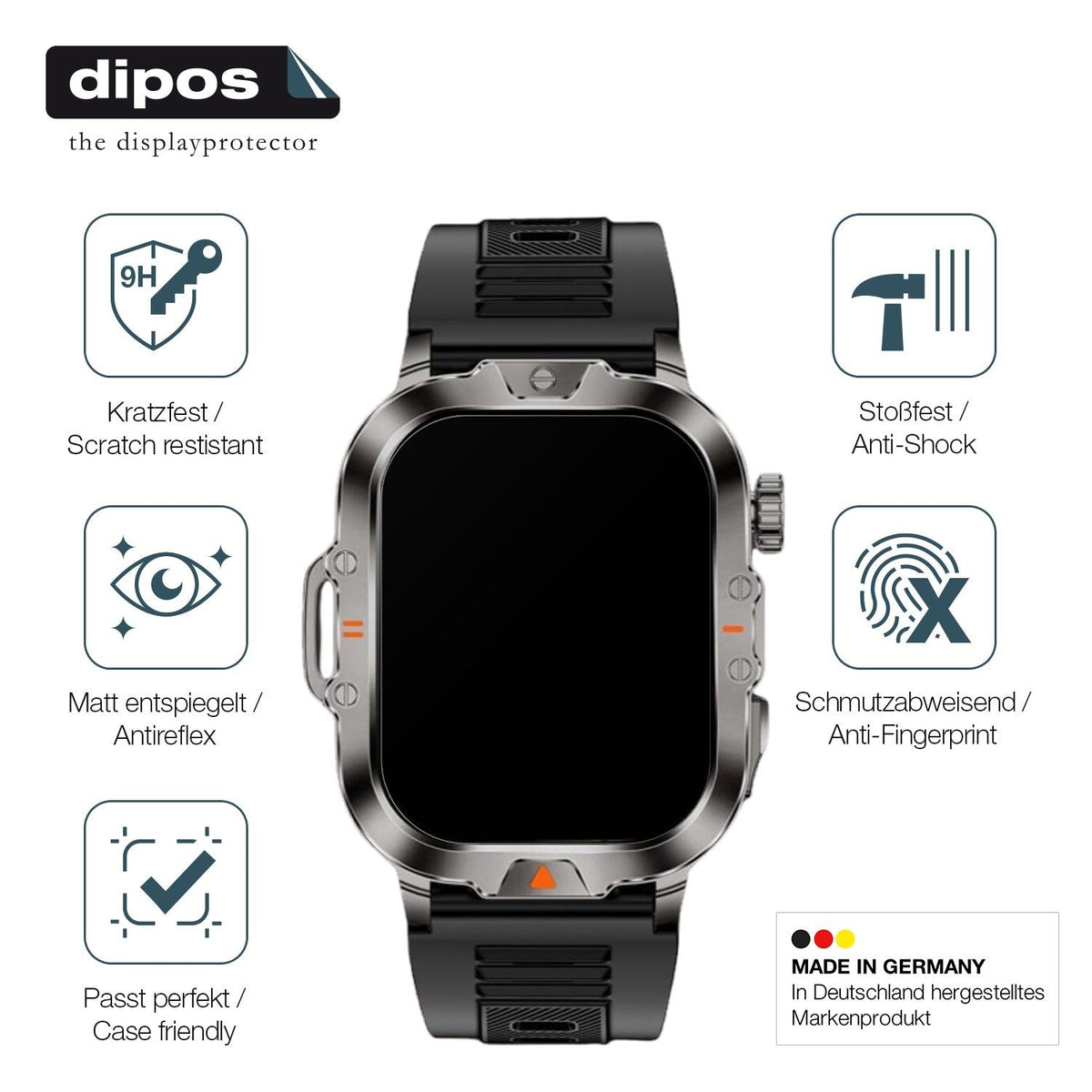 2x 9H Schutzfolie matt für VicBou 2.01 Zoll Smartwatch Panzerfolie