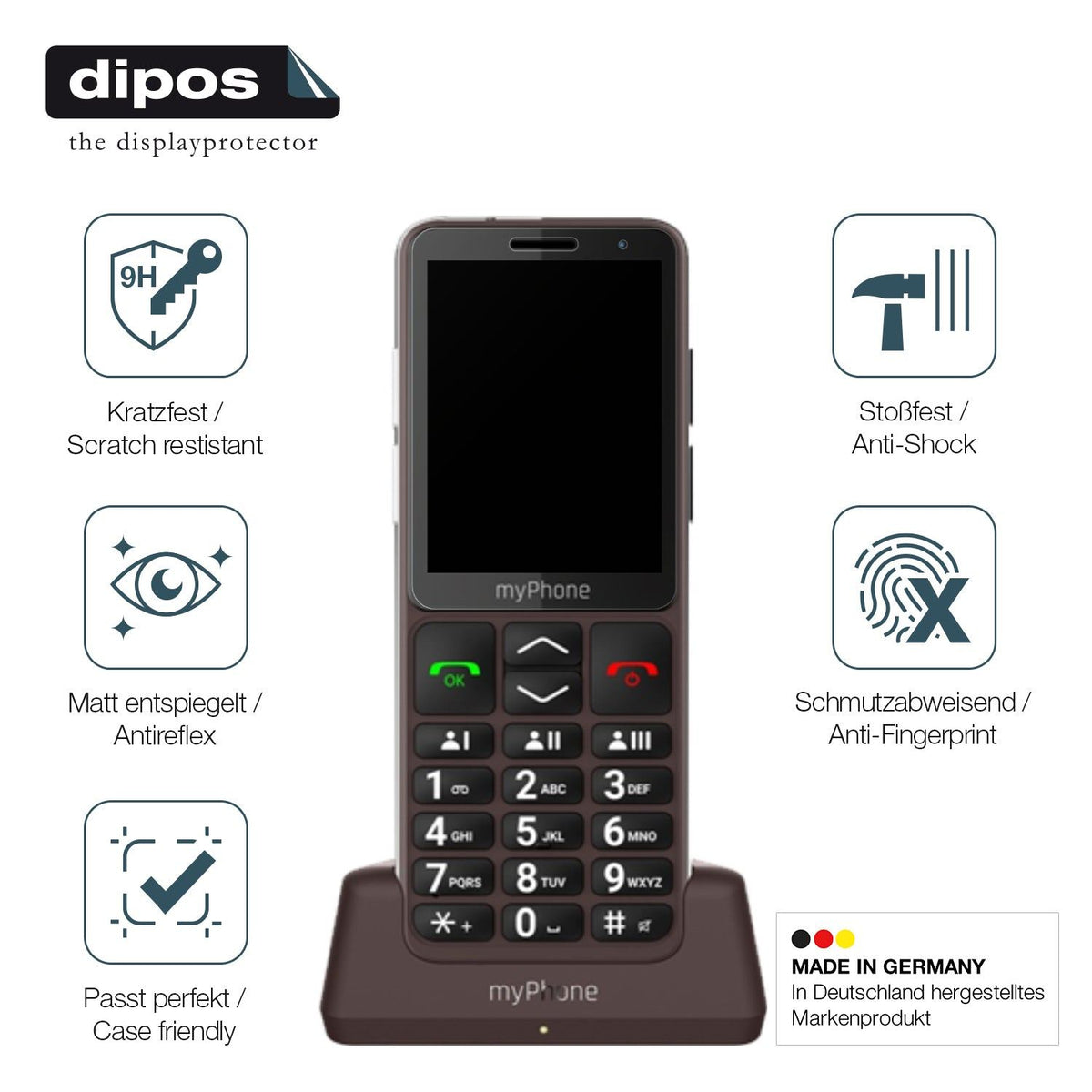 2x 9H Schutzfolie matt für myPhone Bueno LTE Panzerfolie