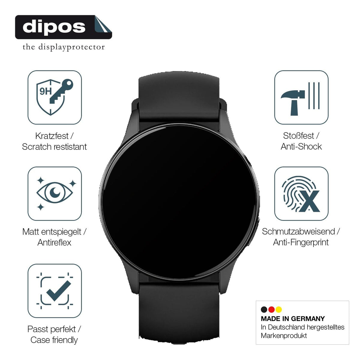 2x 9H Schutzfolie matt für 360Grad FITSmartWatch LIGHT 2 2025 Panzerfolie