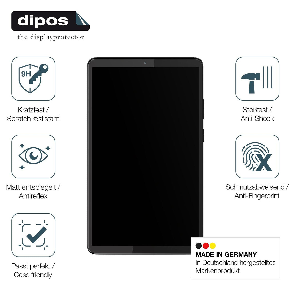 2x 9H Schutzfolie matt für Lenovo Tab One 8.7 Zoll Panzerfolie