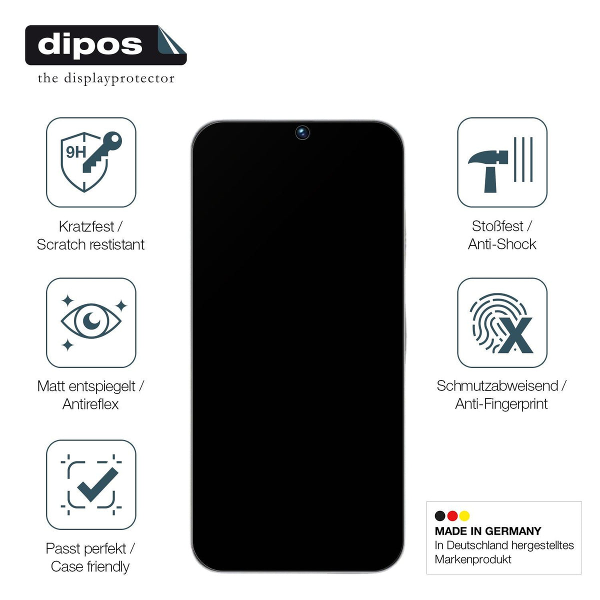 2x 9H Schutzfolie matt für FOXIONO Smartphone 6.56 Zoll Panzerfolie