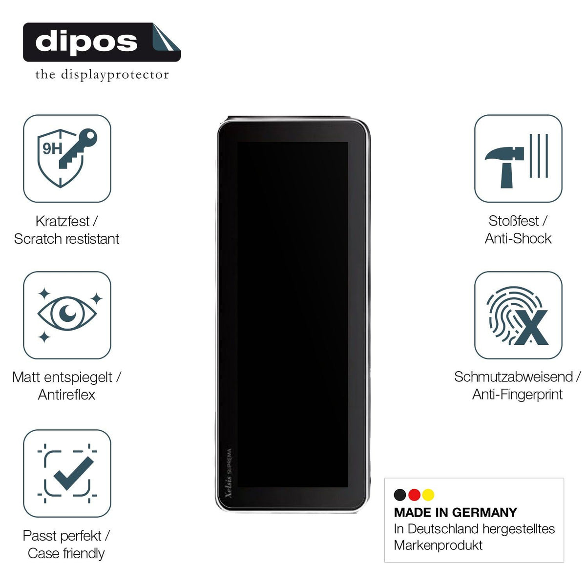 2x 9H Schutzfolie matt für Philips Saeco Xelsis Suprema Panzerfolie