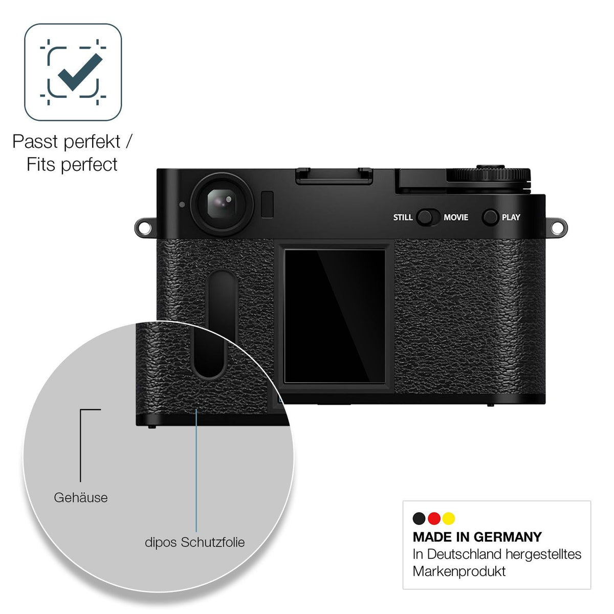 2x 9H Schutzfolie für Fujifilm X-HF1 Panzerfolie