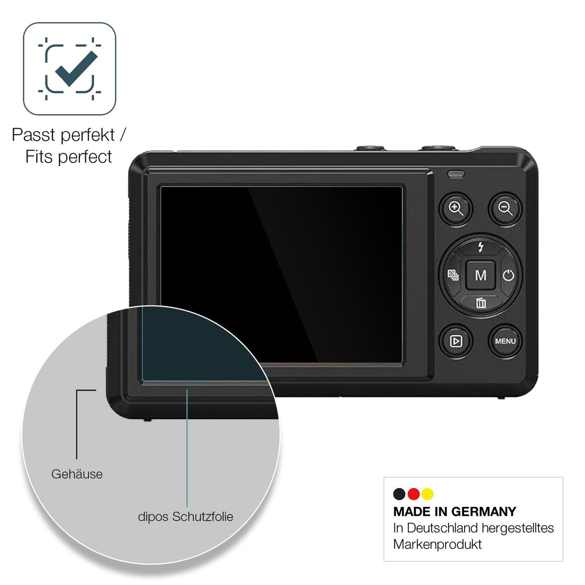 2x 9H Schutzfolie für YiFuar Digitalkamera 64MP Panzerfolie
