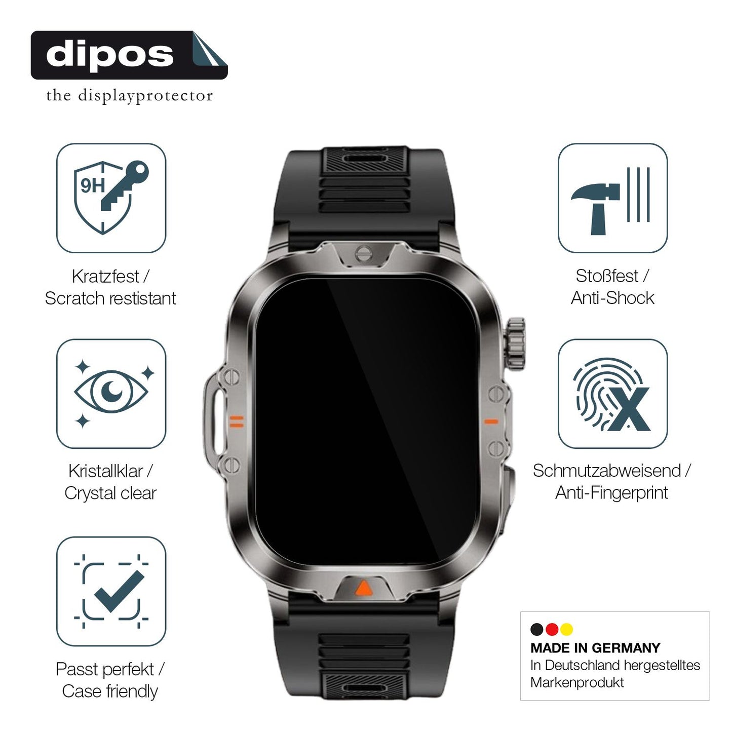 2x 9H Schutzfolie für VicBou 2.01 Zoll Smartwatch Panzerfolie