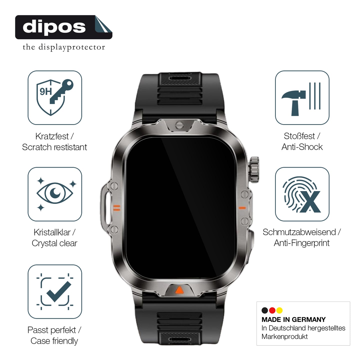 2x 9H Schutzfolie für VicBou 2.01 Zoll Smartwatch Panzerfolie