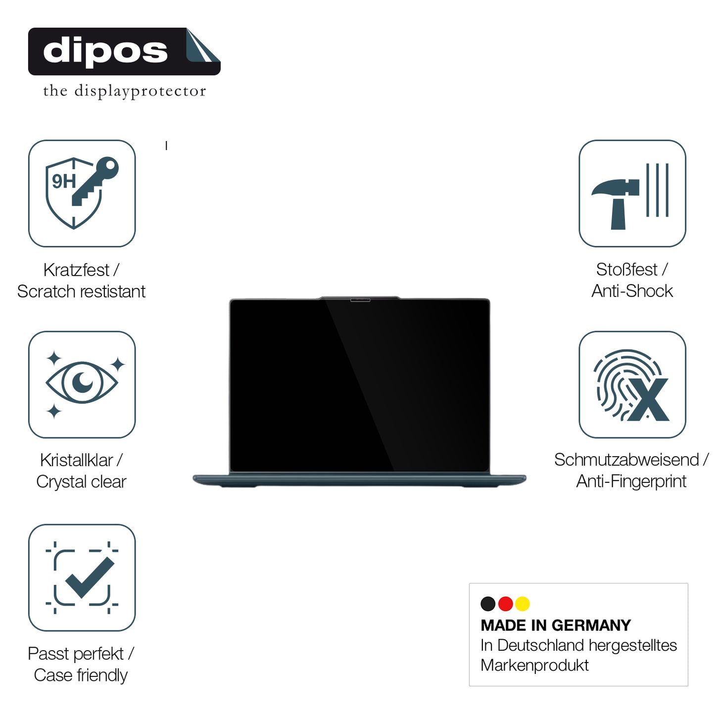 2x 9H Schutzfolie für Lenovo Yoga 7i 2-in-1 Gen 9 - 14 83DJ003QGE Panzerfolie