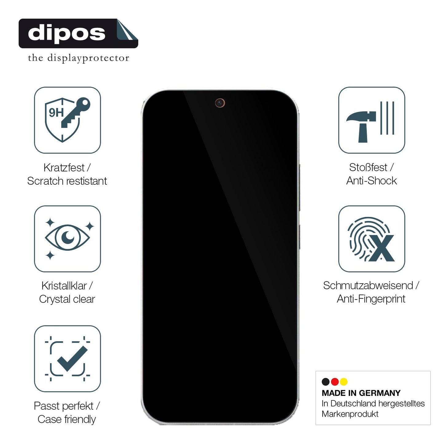 Displayschutz hergestellt in Deutschland, höchste Qualität made in Germany