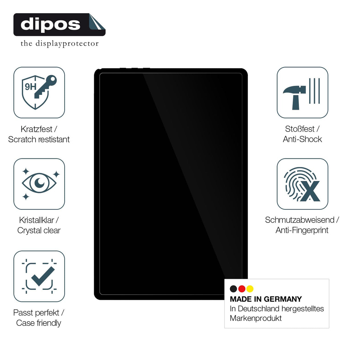 2x 9H Schutzfolie für Facetel Tablet 10 Zoll Panzerfolie