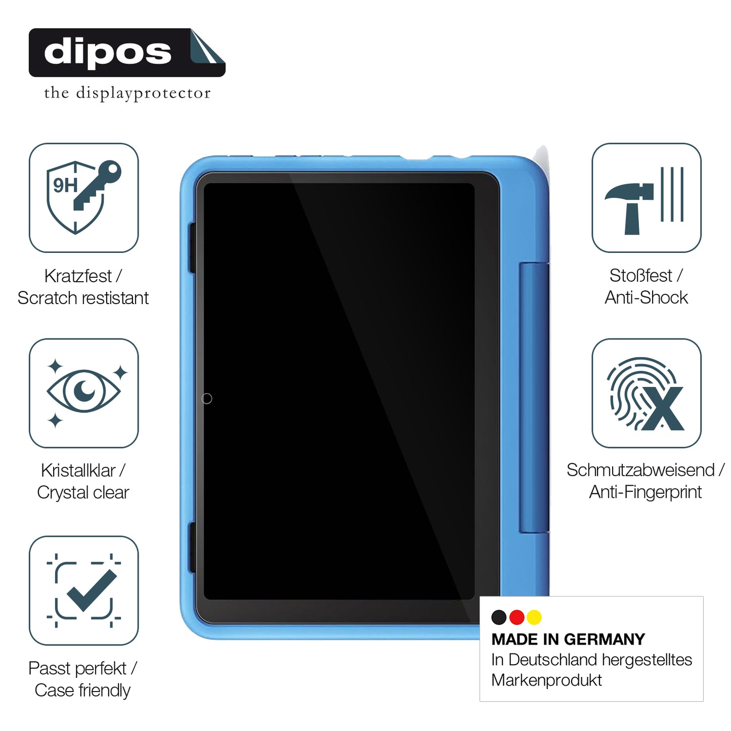 2x 9H Schutzfolie für Amazon Fire HD 8 Kids Pro 2024 Panzerfolie