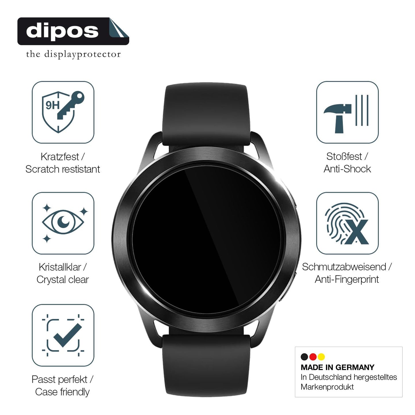 2x 9H Schutzfolie für Xiaomi Watch S3 Panzerfolie