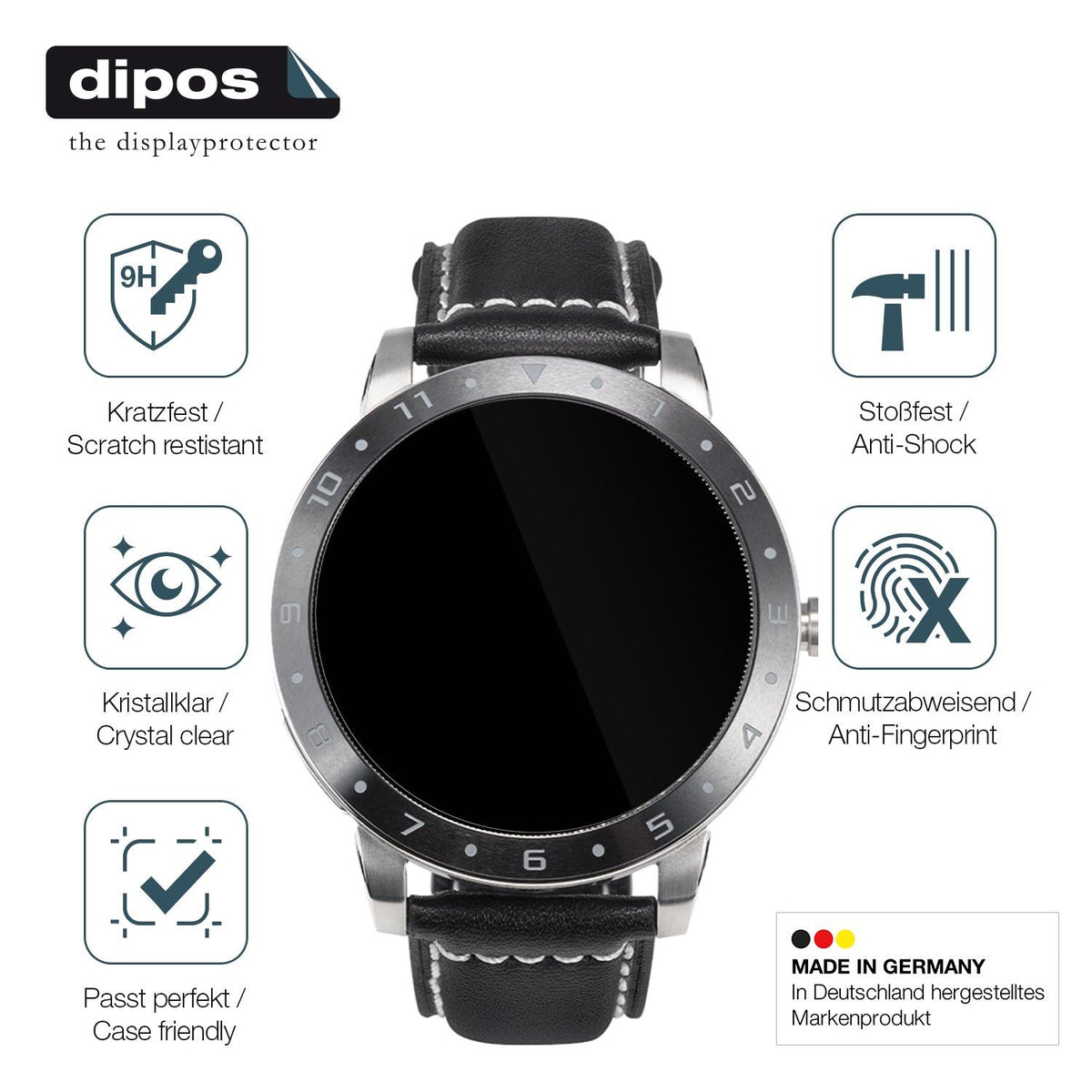 2x 9H Schutzfolie für Asus VivoWatch 5 Panzerfolie