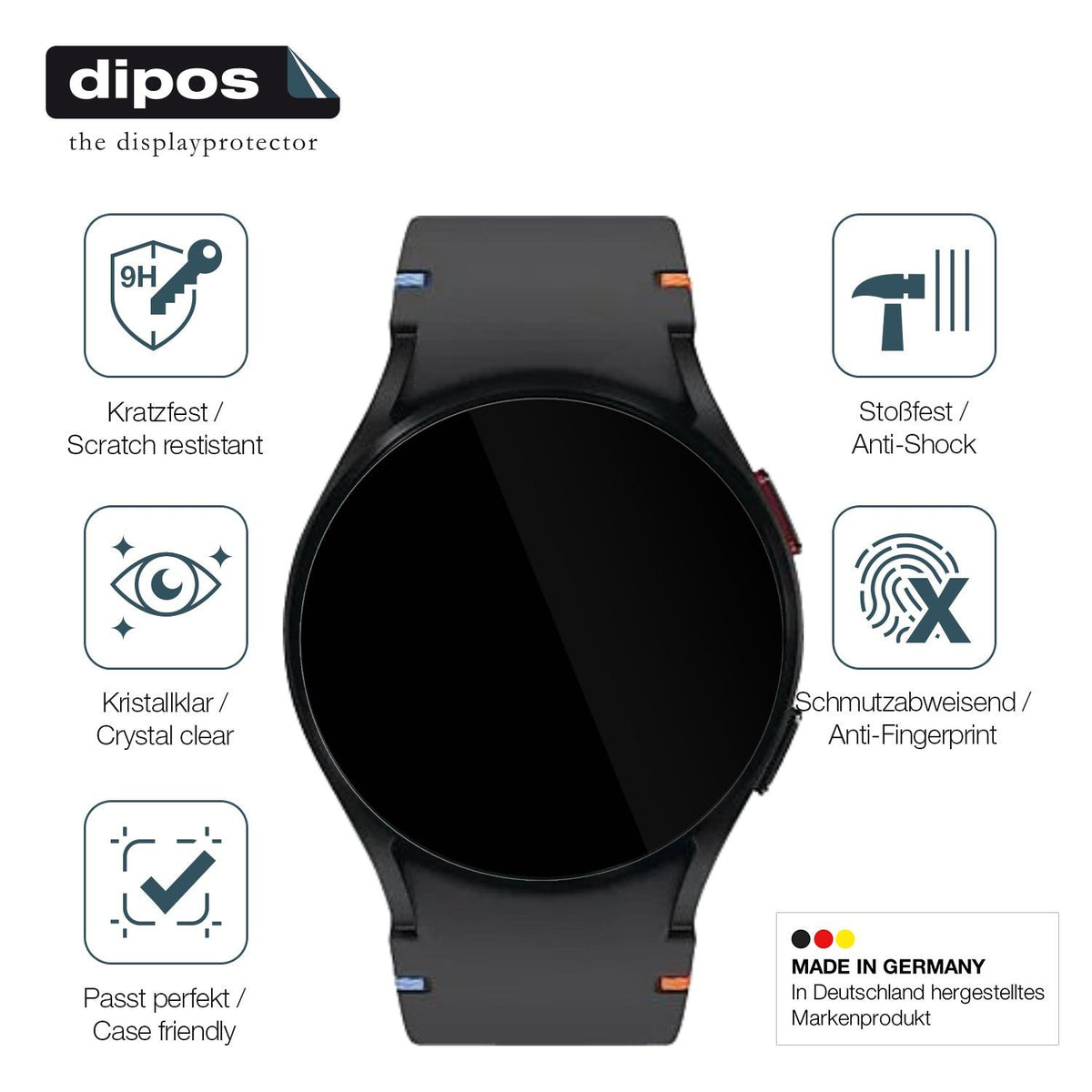 2x 9H Schutzfolie für Samsung Galaxy Watch FE 40mm Panzerfolie