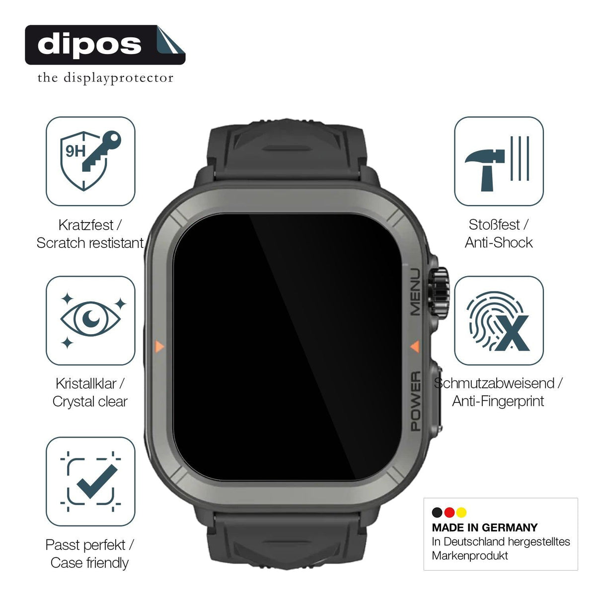 2x 9H Schutzfolie für Blackview W30 Smartwatch 1.91 Zoll Panzerfolie