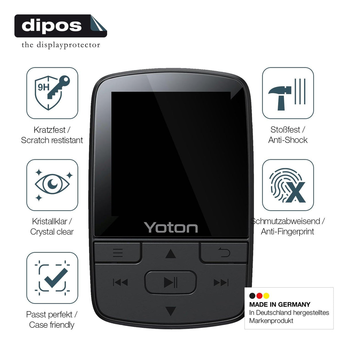 2x 9H Schutzfolie für YOTON YM03 MP3-Player Panzerfolie