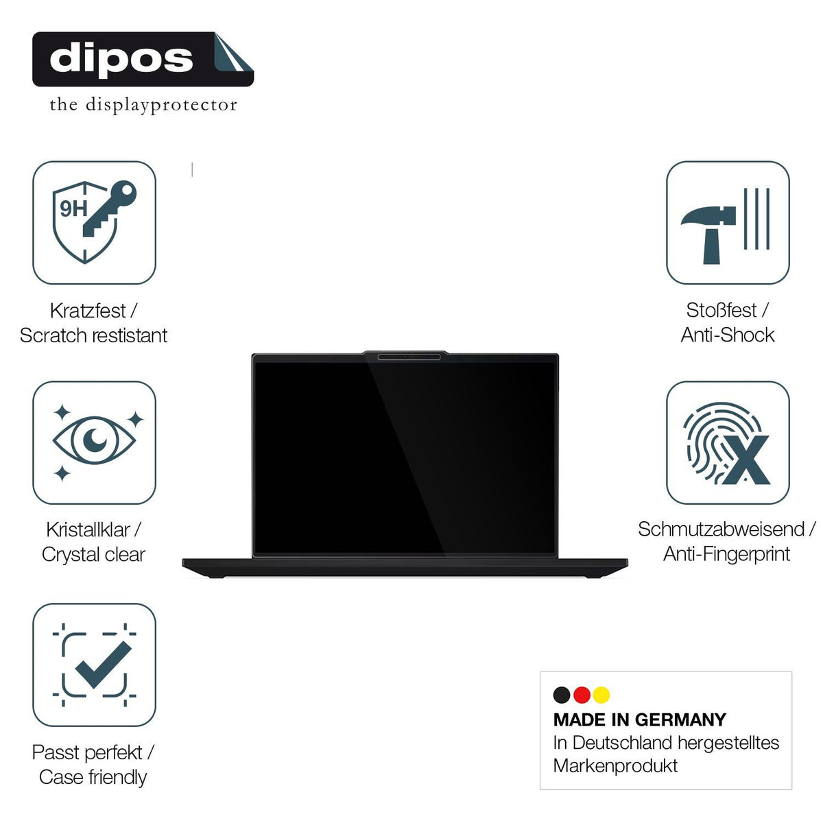 2x 9H Schutzfolie für Lenovo ThinkPad P14s Gen6 Panzerfolie