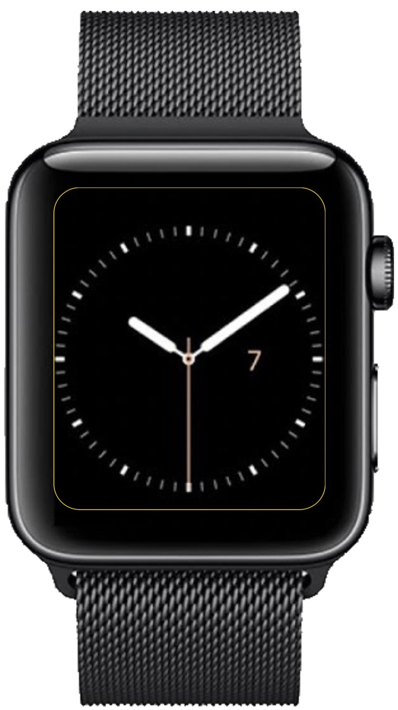 Dünne und klare Folie passend zugeschnitten für Apple Watch Series 3 42mm