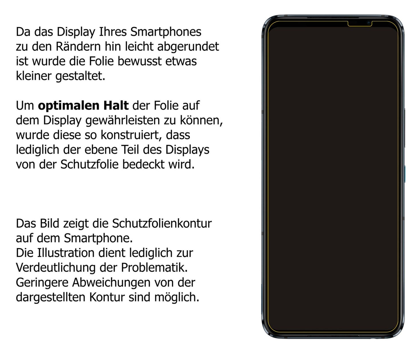 Dünne und klare Folie passend zugeschnitten für Asus ROG Phone 5 Pro
