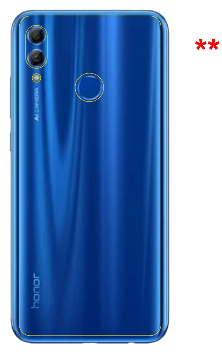 Dünne und klare Folie passend zugeschnitten für Honor 10 Lite Rückseite