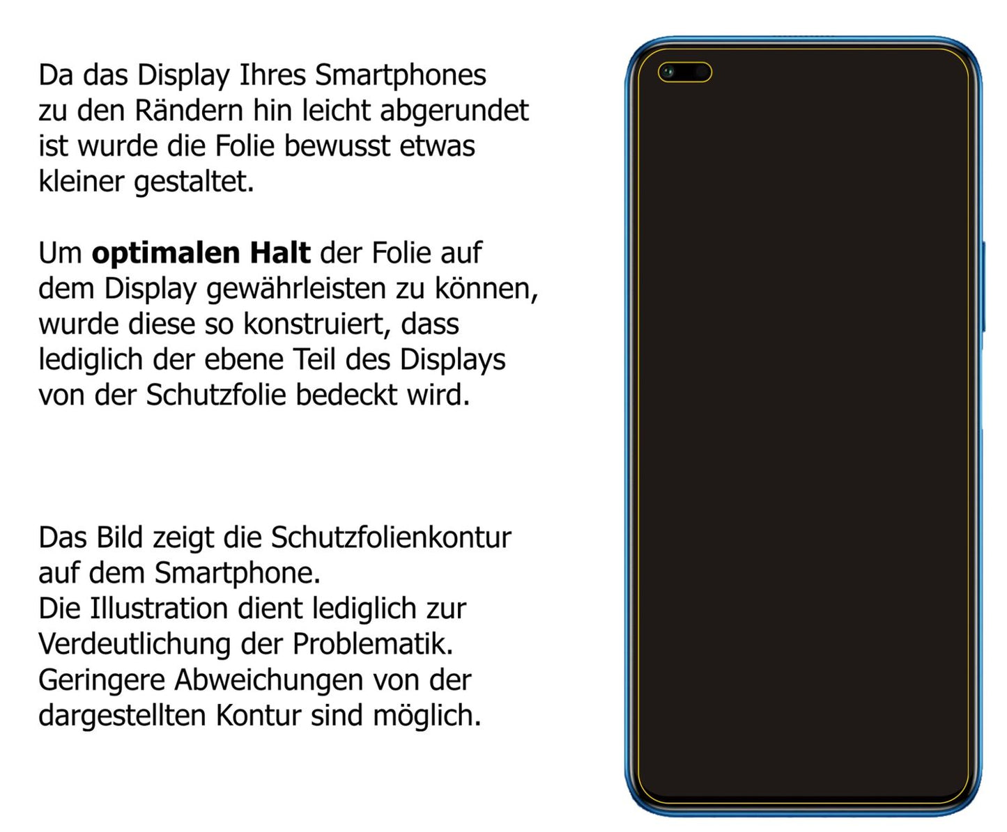 Dünne und klare Folie passend zugeschnitten für Honor X20 5G
