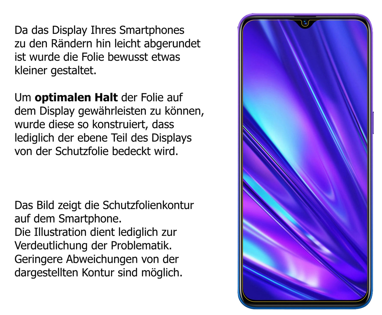 Dünne und klare Folie passend zugeschnitten für Oppo Realme 5