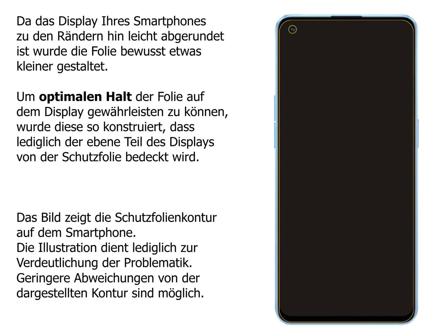 Dünne und klare Folie passend zugeschnitten für Oppo Reno 7 Pro