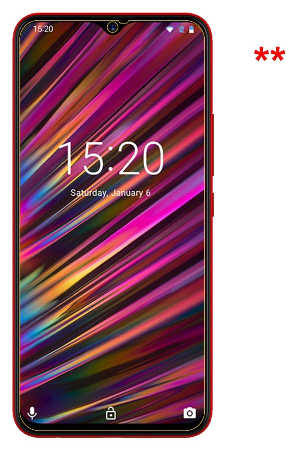 Privatsphäre-Schutz durch Sichtschutz-Folie passend zugeschnitten für Umidigi F1 Play