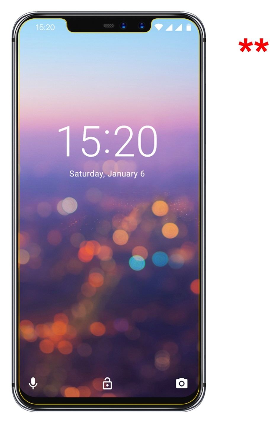 Dünne und klare Folie passend zugeschnitten für Umidigi Z2 Pro