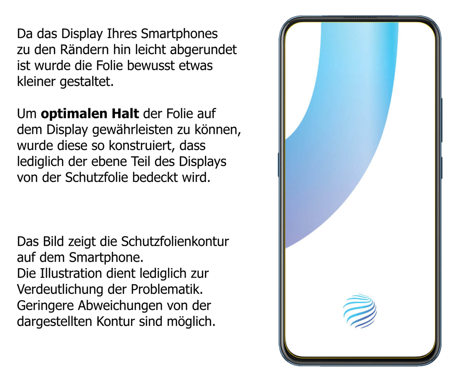 Dünne und klare Folie passend zugeschnitten für Vivo V17 Pro