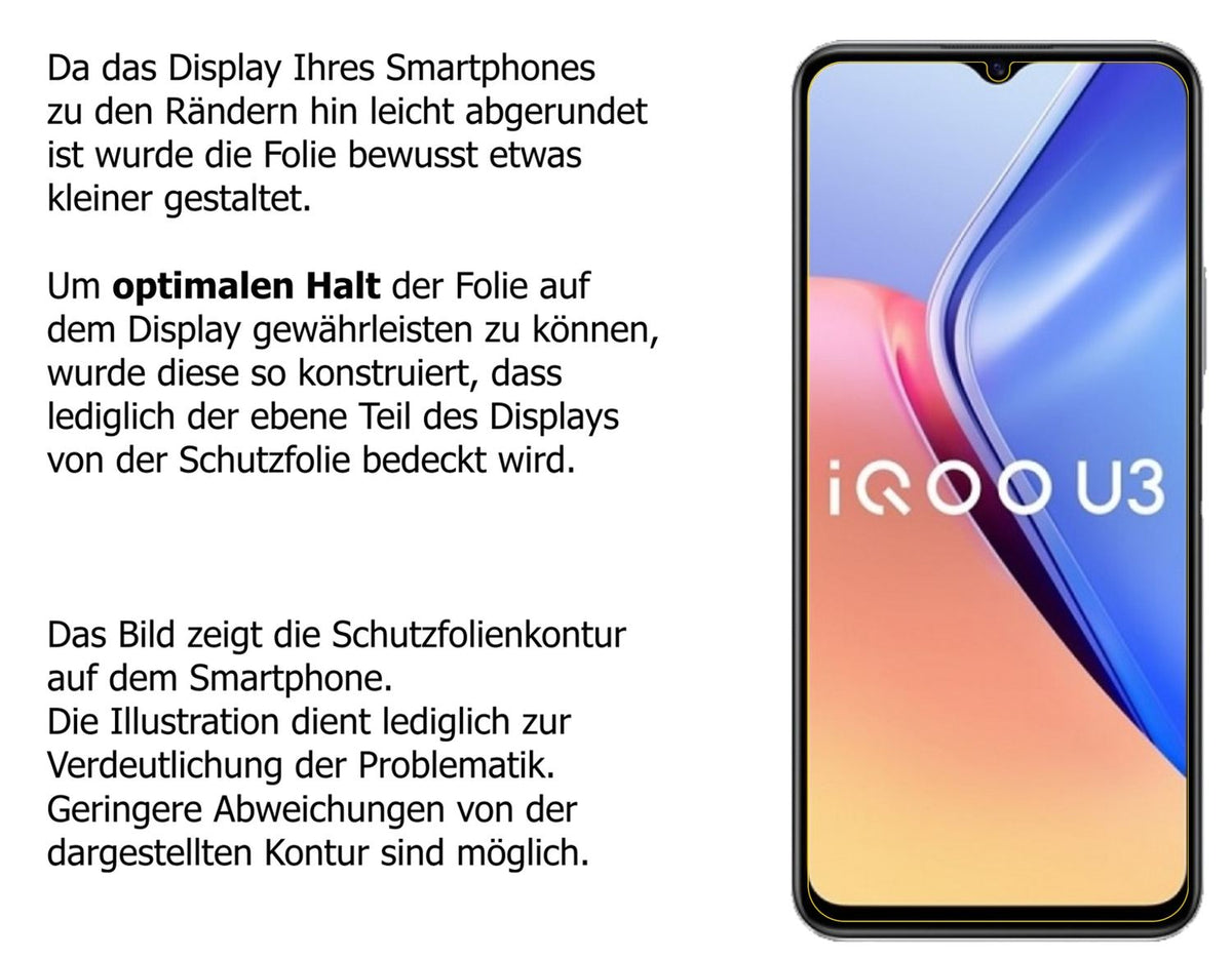 Dünne und klare Folie passend zugeschnitten für Vivo Y52s