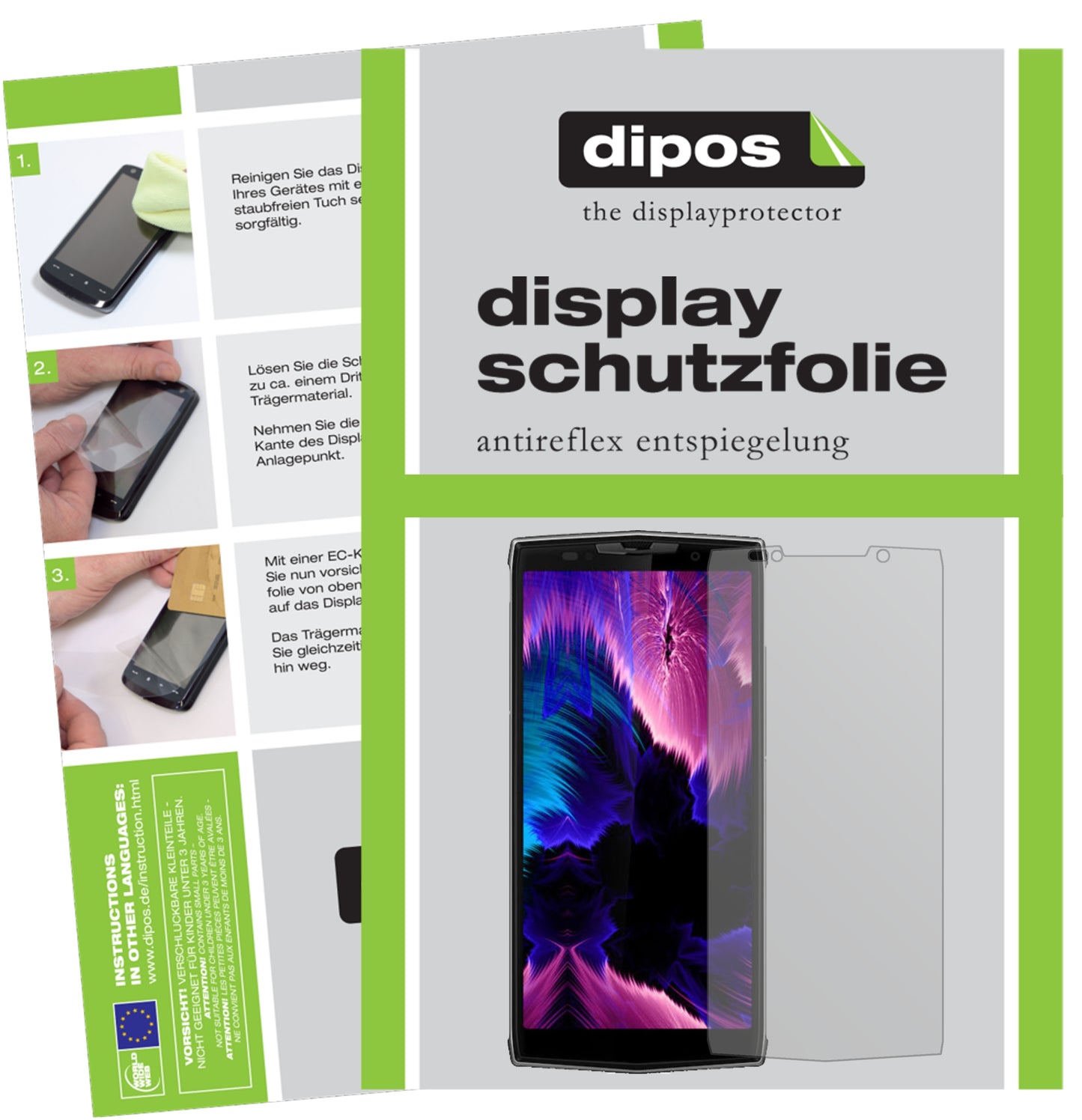 Mattes Panzerglas: Entspiegelte, dünne Folie, Fingerabdruckresistenz und Bildschirmschutz für Doogee-BL9000