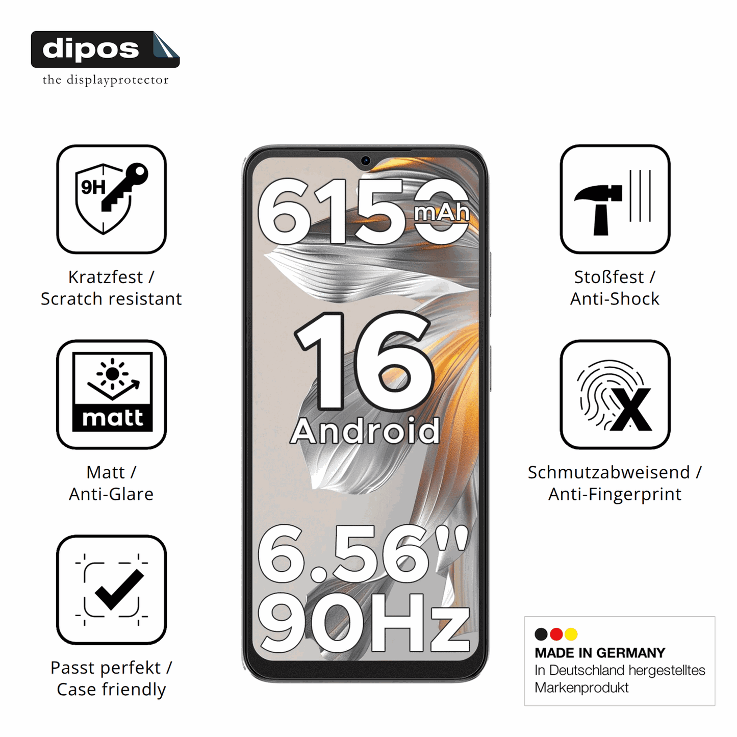 Displayschutz hergestellt in Deutschland, höchste Qualität made in Germany