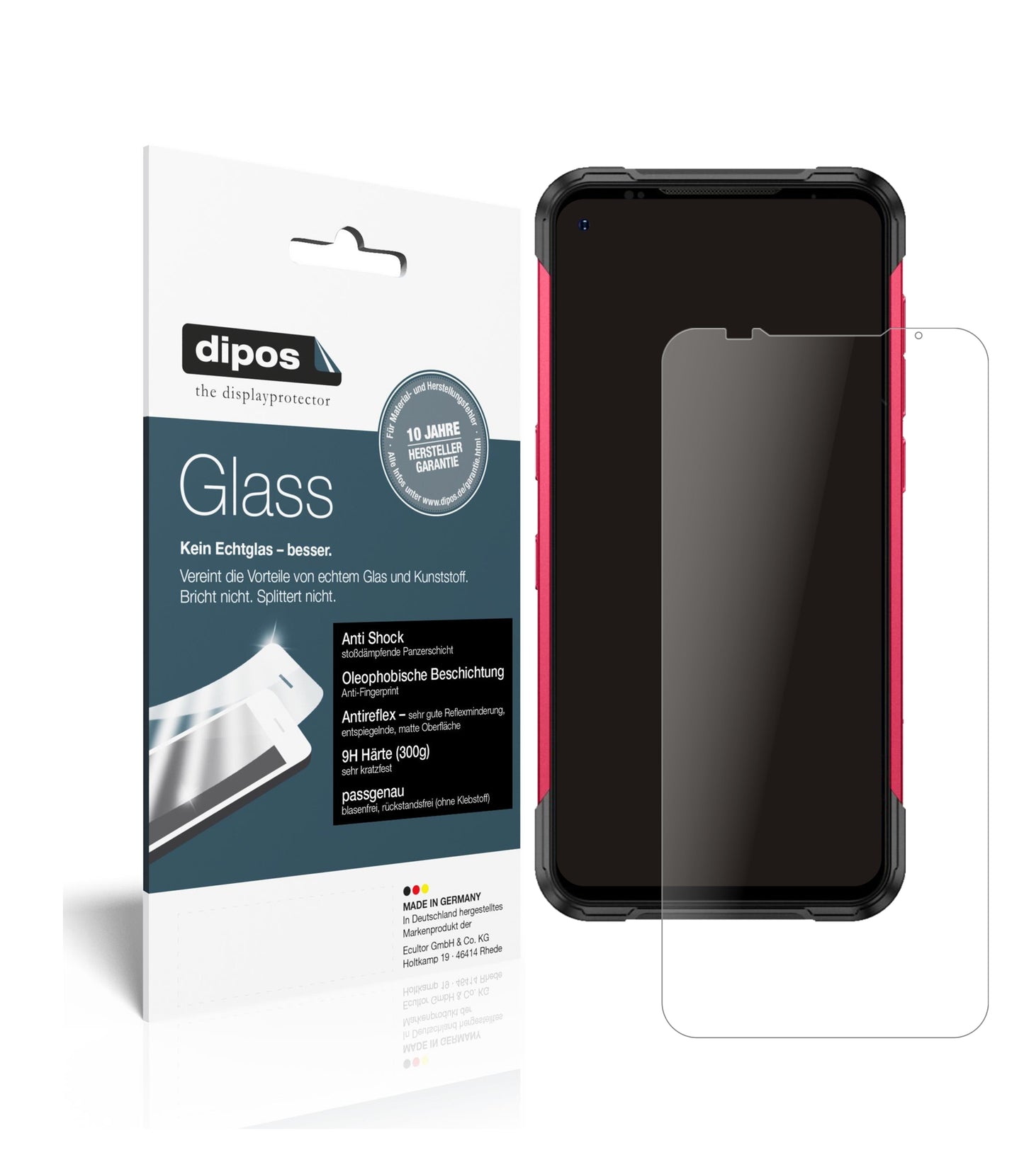 Mattes Panzerglas: Schutz vor Brüchen, Fingerabdrücken und Bildschirmblendung für Doogee-S97 Pro