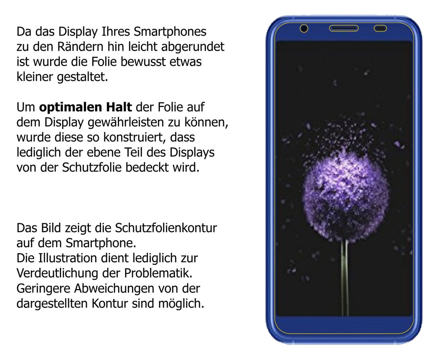Dünne und klare Folie passend zugeschnitten für Doogee X50L