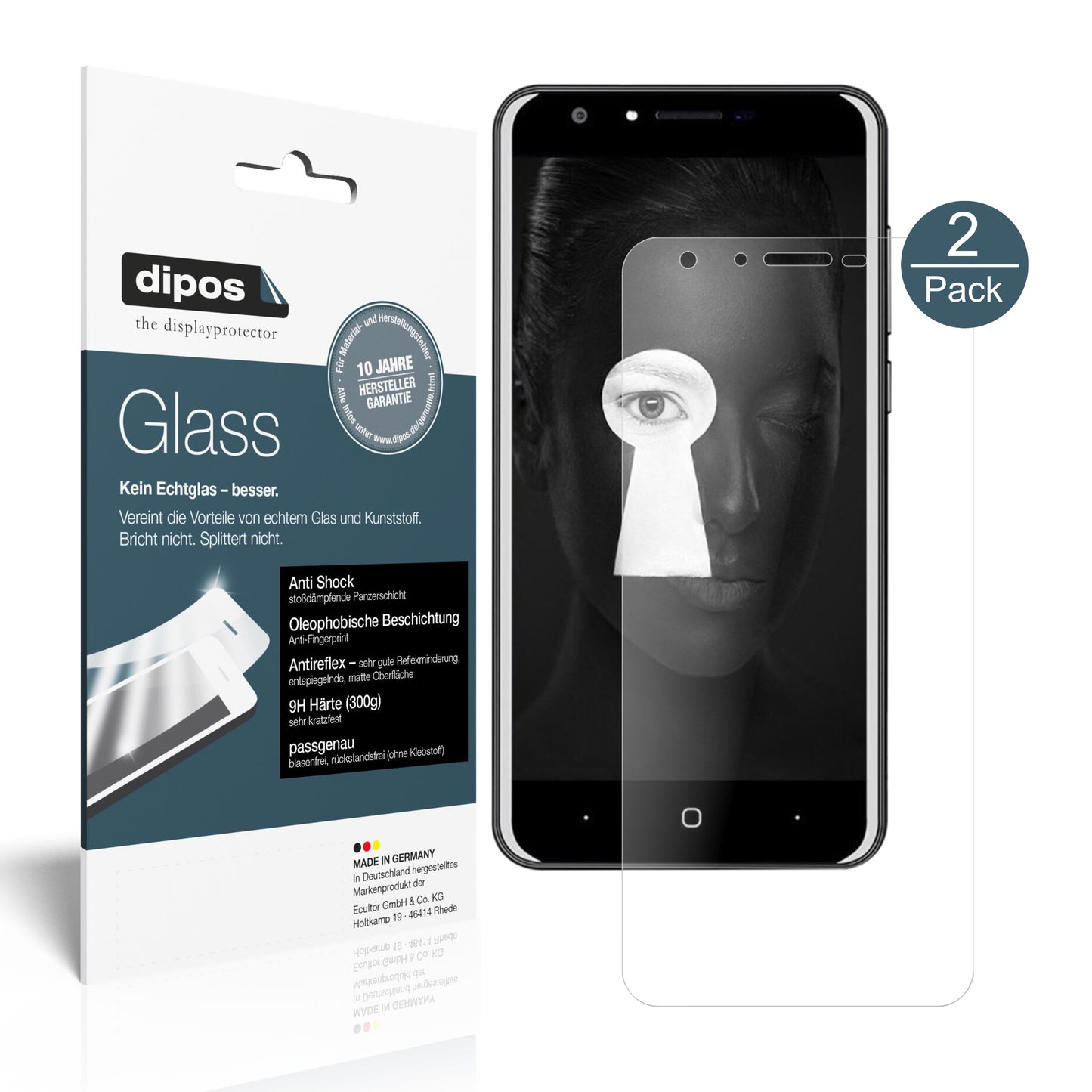 Mattes Panzerglas: Schutz vor Brüchen, Fingerabdrücken und Bildschirmblendung für Doogee-Y6
