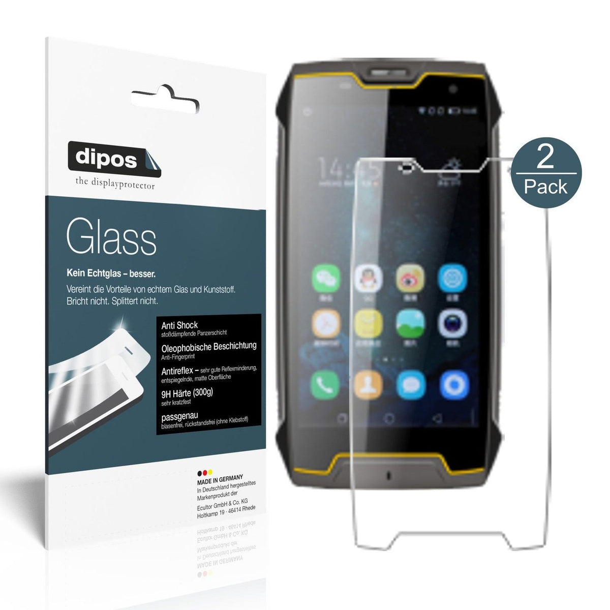 2x 9H Schutzfolie matt für Hafury Safari Panzerfolie
