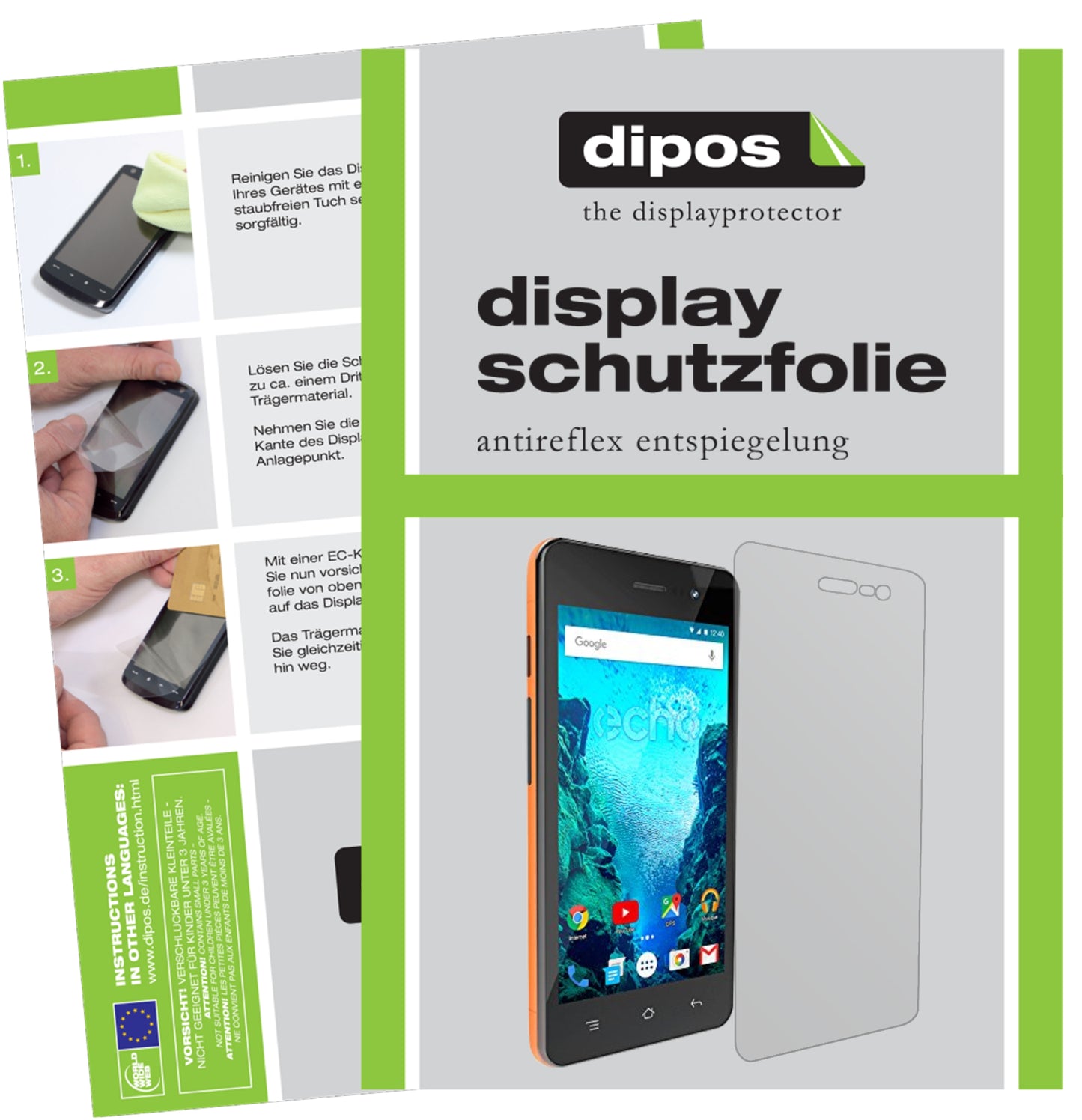 Mattes Panzerglas: Entspiegelte, dünne Folie, Fingerabdruckresistenz und Bildschirmschutz für ECHO-WIZO WIZ 4,5 Zoll