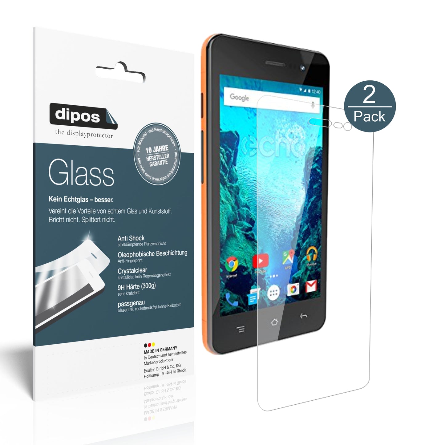 Perfekte Passform und ultimative Qualität: Unser 9H Panzerglas bietet Schutz für ECHO-WIZO WIZ 4,5 Zoll