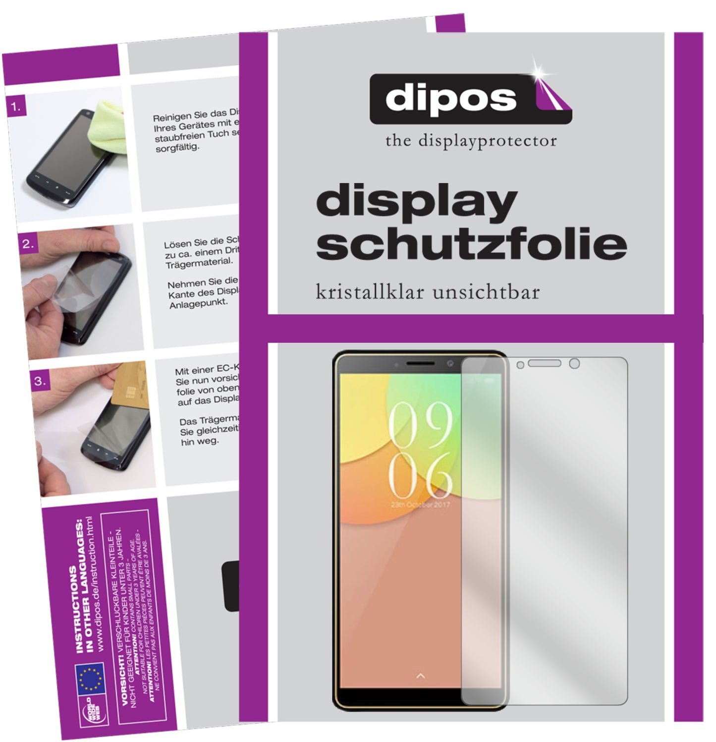 Kristallklare, dünne Schutzfolie: Kratzfest & passgenau für Elephone-A2