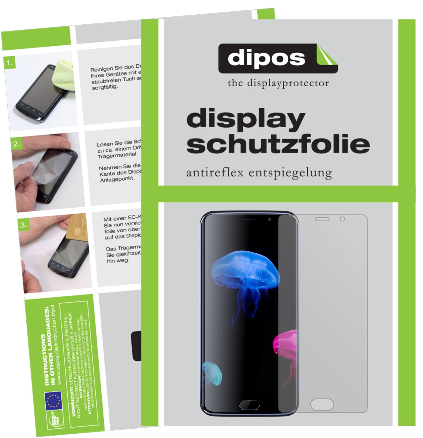 Mattes Panzerglas: Entspiegelte, dünne Folie, Fingerabdruckresistenz und Bildschirmschutz für Elephone-S7