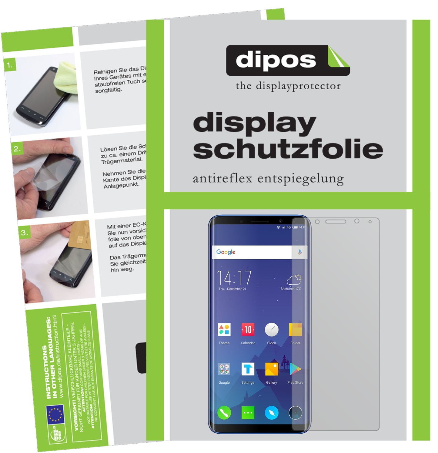 Mattes Panzerglas: Schutz vor Brüchen, Fingerabdrücken und Bildschirmblendung für Elephone-U