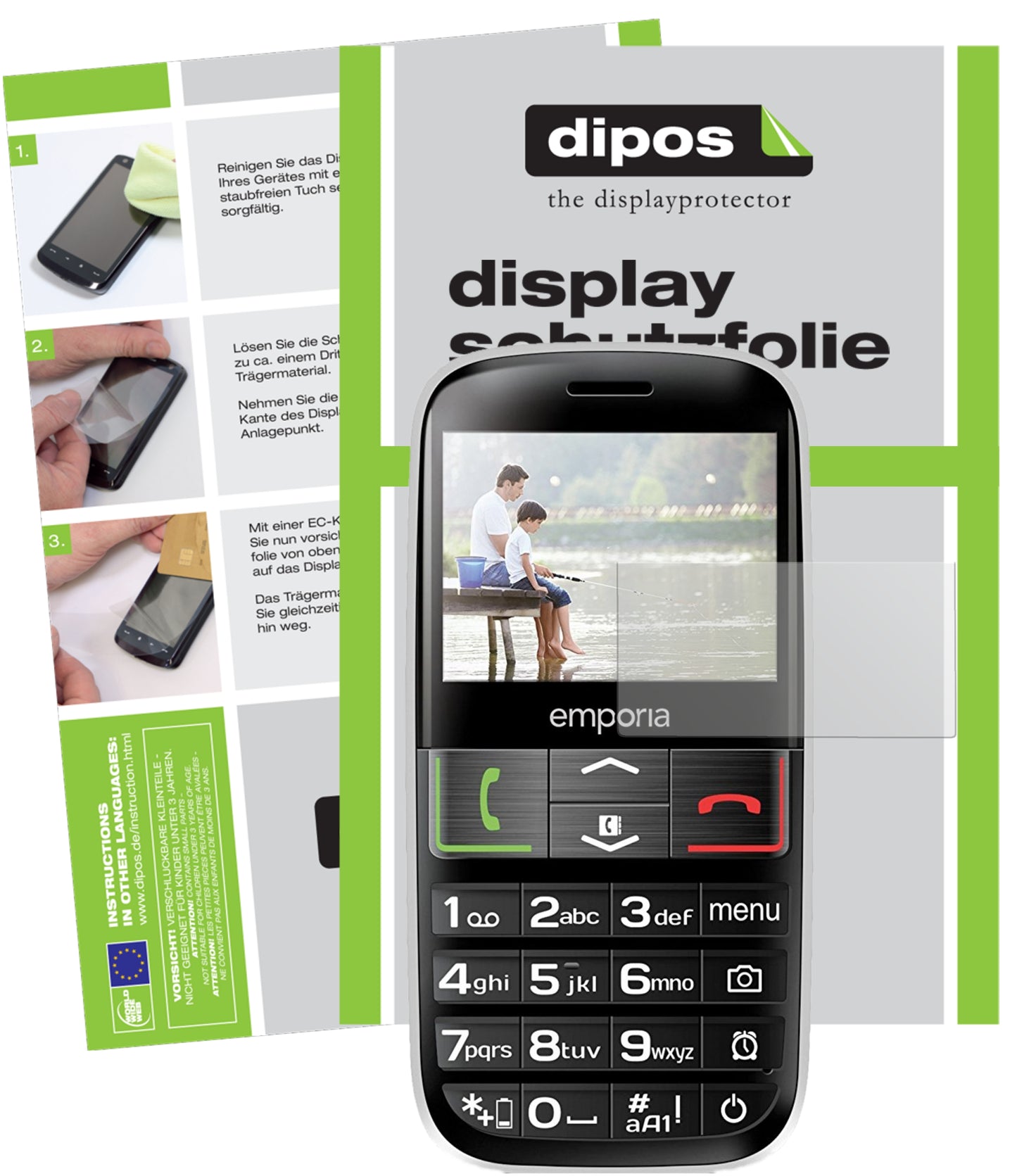 Mattes Panzerglas: Entspiegelte, dünne Folie, Fingerabdruckresistenz und Bildschirmschutz für Emporia-Euphoria V50