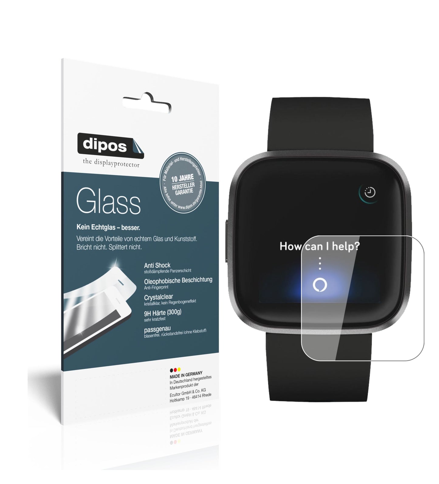 Perfekte Passform und ultimative Qualität: Unser 9H Panzerglas bietet Schutz für FitBit-Versa 2
