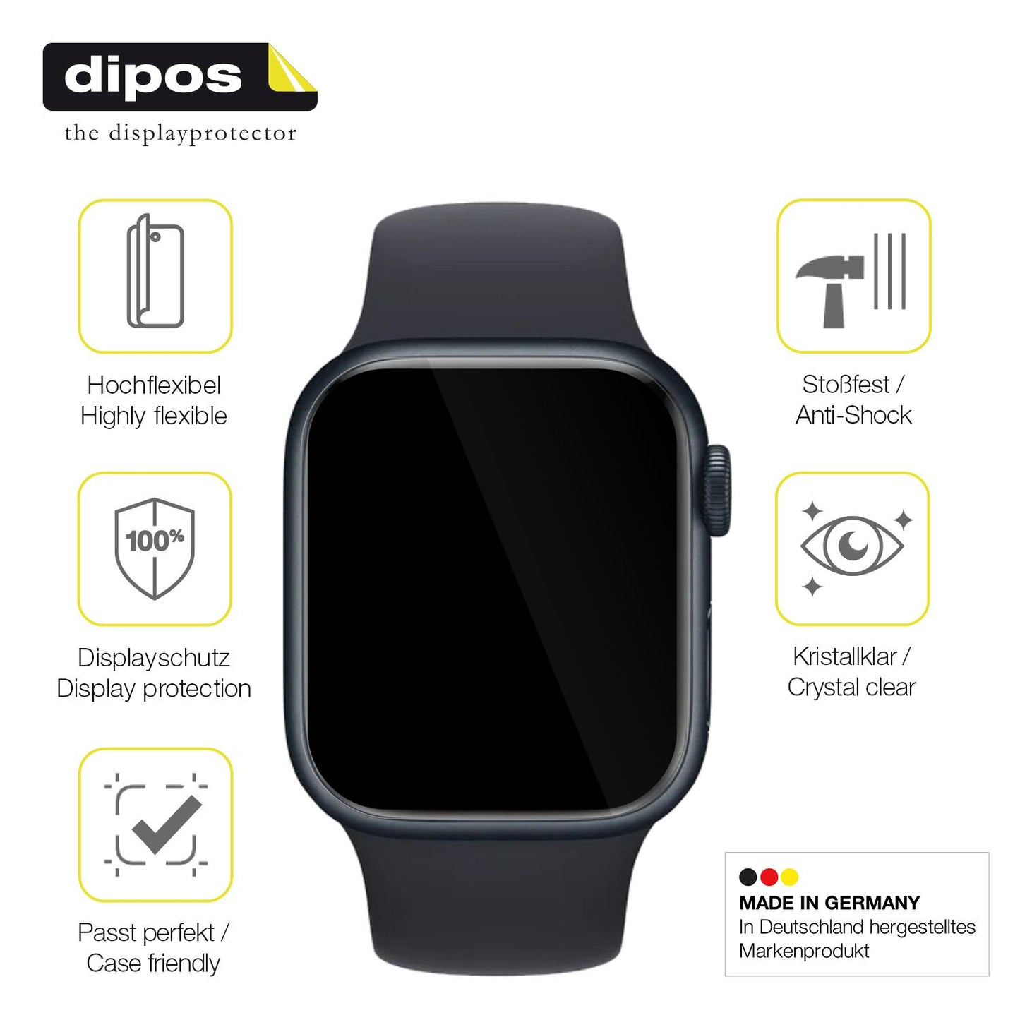Displayschutz hergestellt in Deutschland, höchste Qualität made in Germany