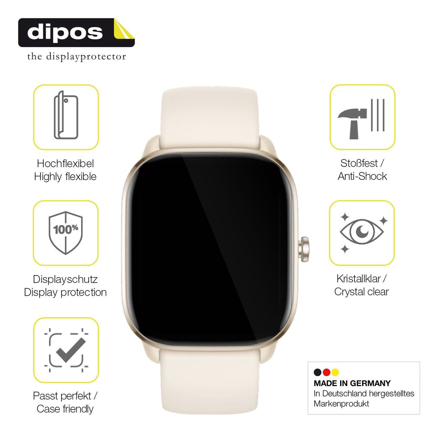 Displayschutz hergestellt in Deutschland, höchste Qualität made in Germany